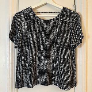 & Other Stories Black and White Patterned top